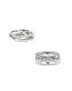 Diamond Octagon Shaped Earring Jackets in White Gold